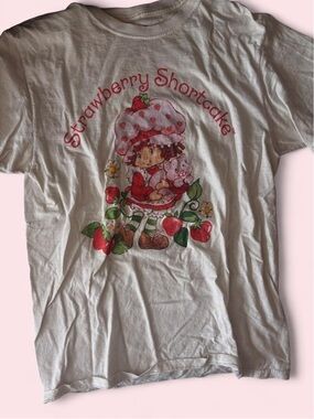 White Strawberry Shortcake Graphic Tee